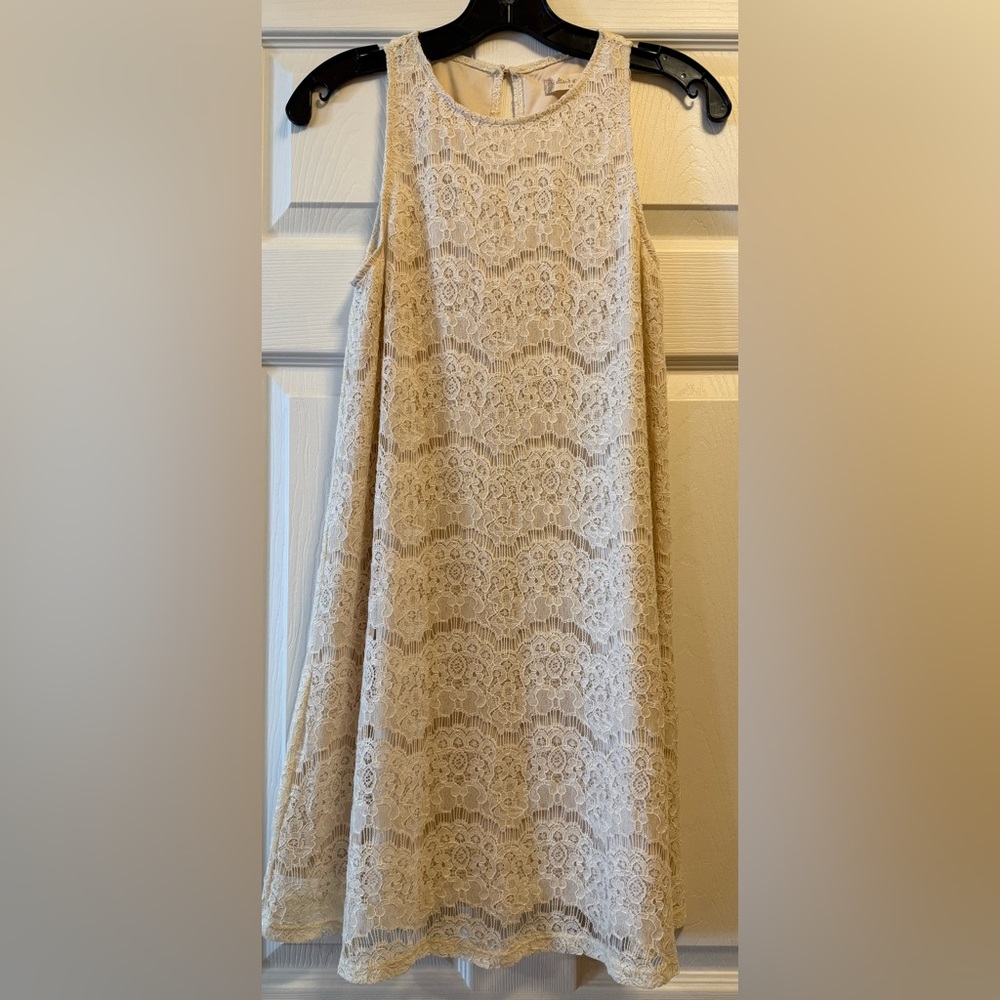 Altar'd State Cream Lace Mini Dress X small